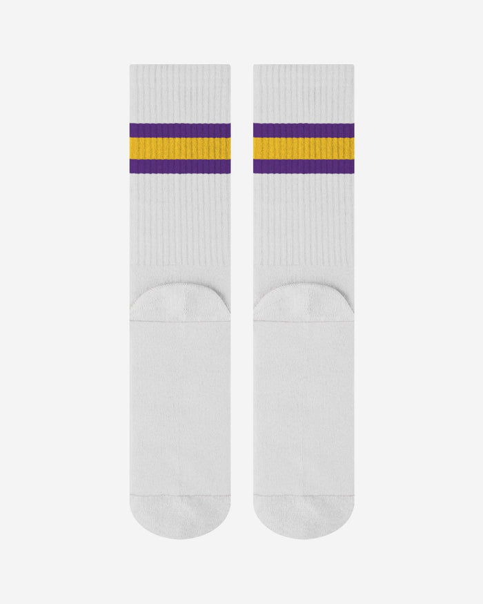 Minnesota Vikings Primary Logo White Socks FOCO - FOCO.com