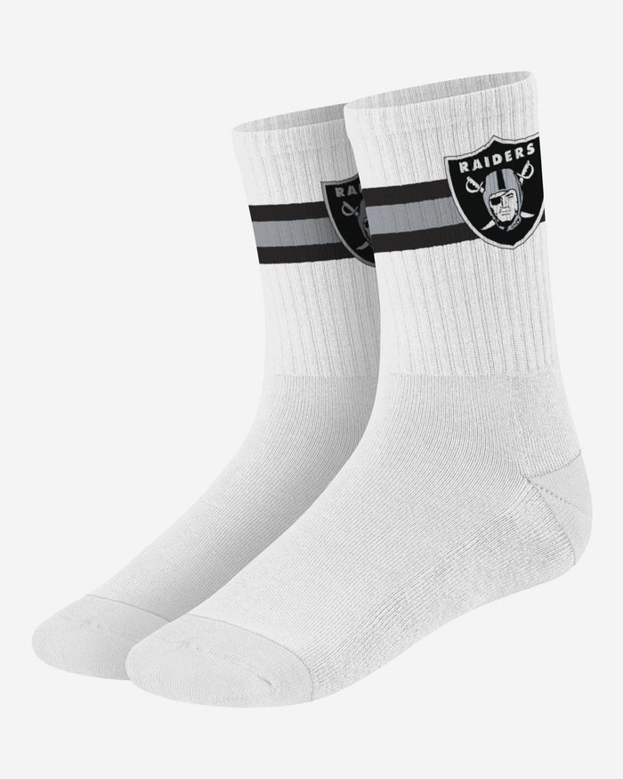 Las Vegas Raiders Primary Logo White Socks FOCO - FOCO.com