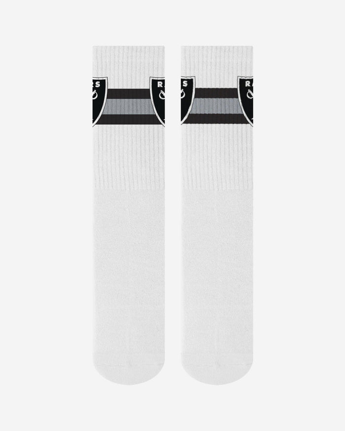 Las Vegas Raiders Primary Logo White Socks FOCO - FOCO.com