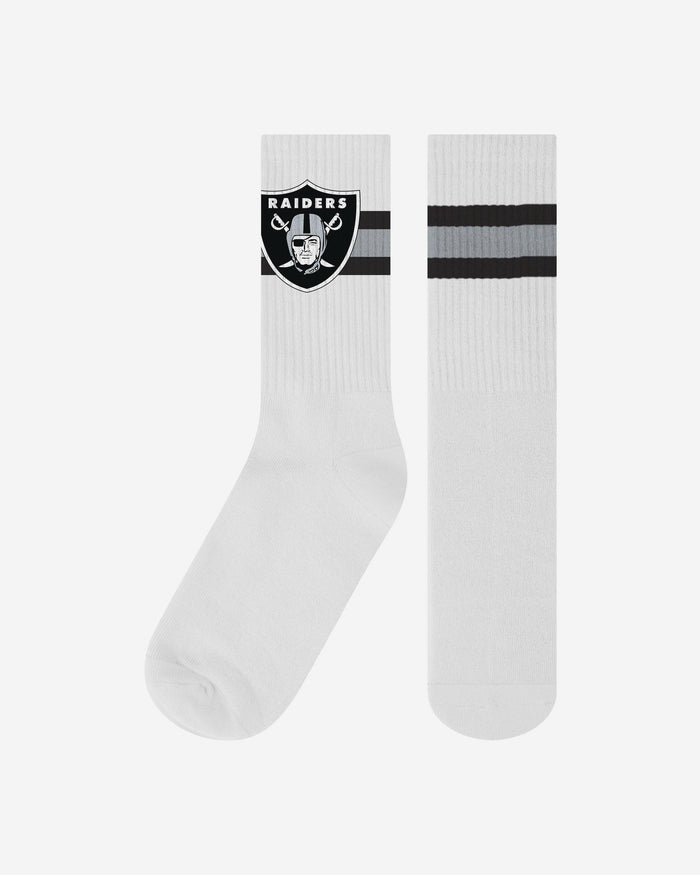 Las Vegas Raiders Primary Logo White Socks FOCO - FOCO.com