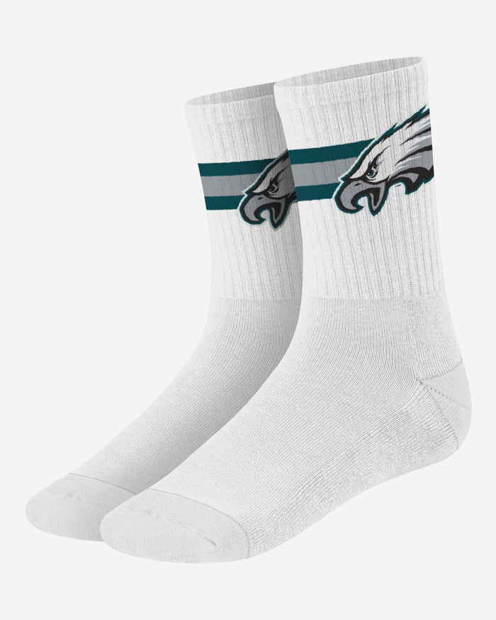 Philadelphia Eagles Primary Logo White Socks FOCO - FOCO.com