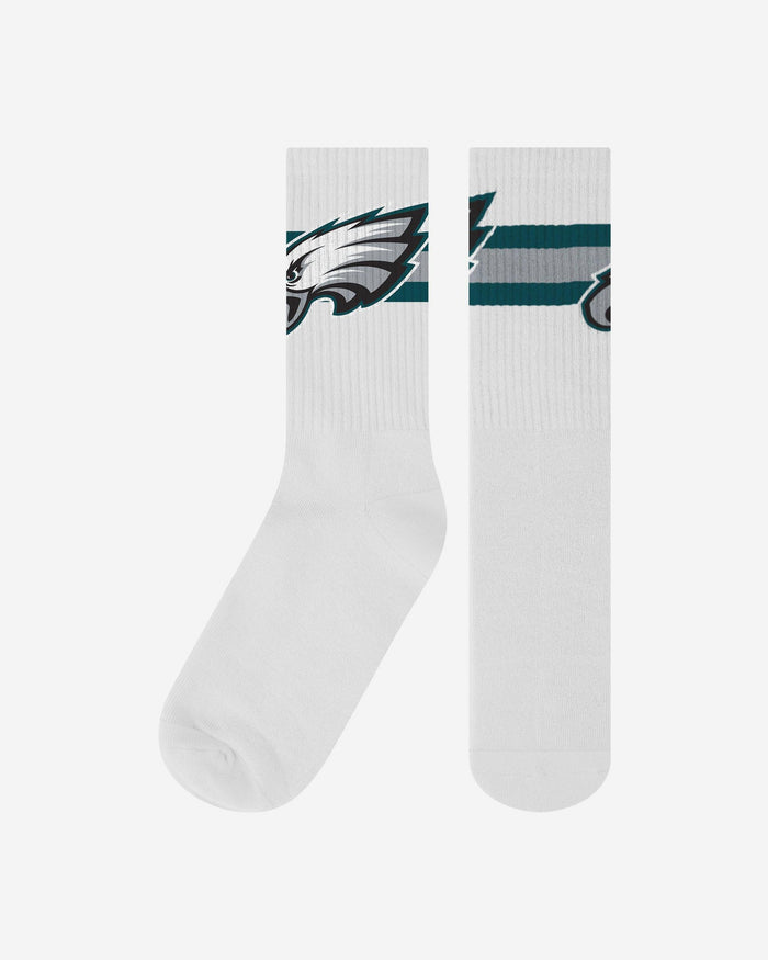 Philadelphia Eagles Primary Logo White Socks FOCO - FOCO.com