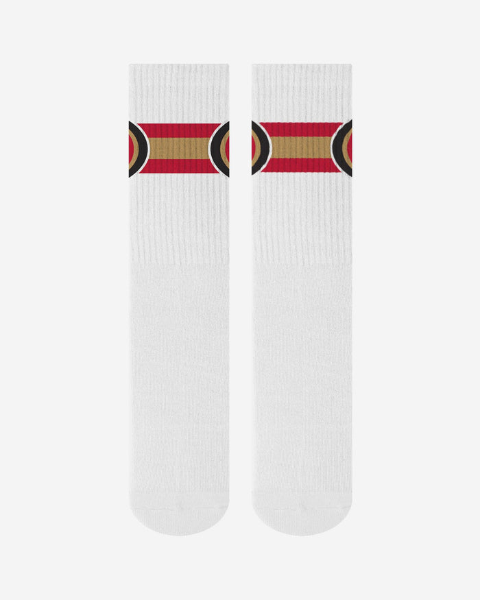 San Francisco 49ers Primary Logo White Socks FOCO - FOCO.com