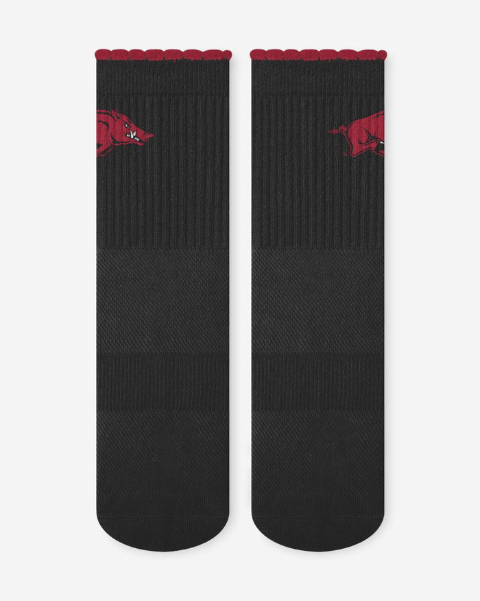 Arkansas Razorbacks 3-Pack Ruffle Quarter Socks FOCO - FOCO.com