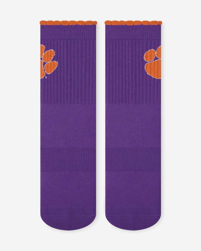 Clemson Tigers 3-Pack Ruffle Quarter Socks