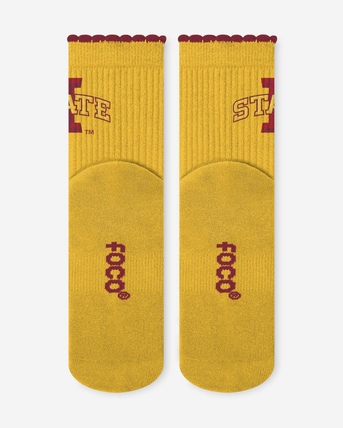 Iowa State Cyclones 3-Pack Ruffle Quarter Socks FOCO - FOCO.com