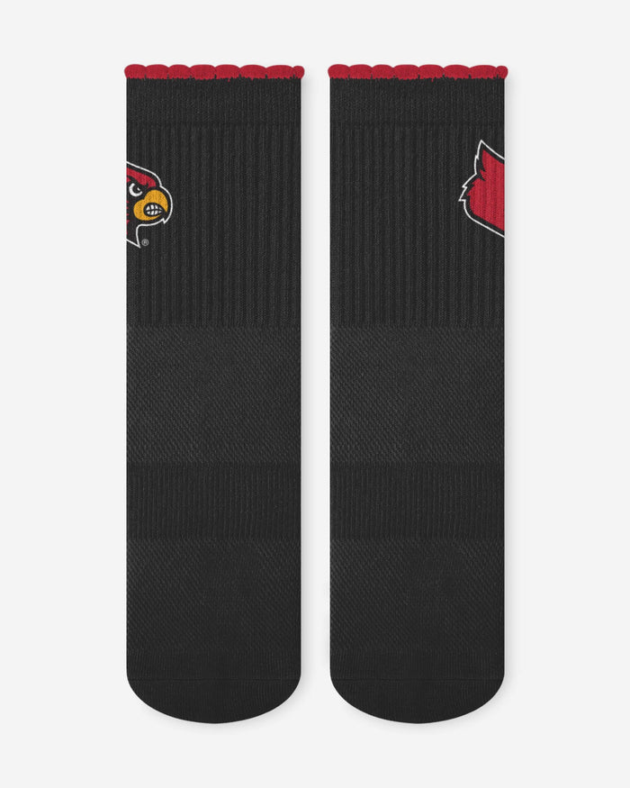 Louisville Cardinals 3-Pack Ruffle Quarter Socks