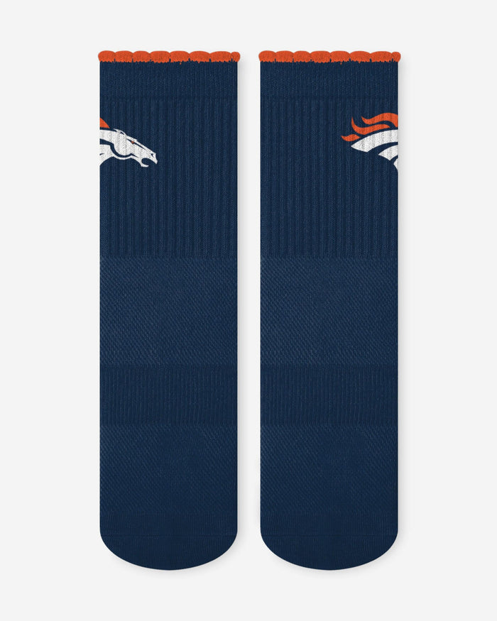 Denver Broncos 3-Pack Ruffle Quarter Socks FOCO - FOCO.com