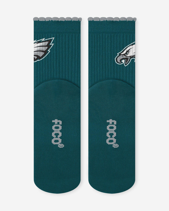 Philadelphia Eagles 3-Pack Ruffle Quarter Socks