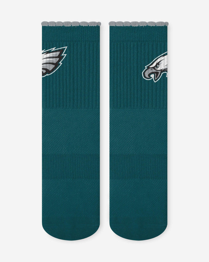 Philadelphia Eagles 3-Pack Ruffle Quarter Socks