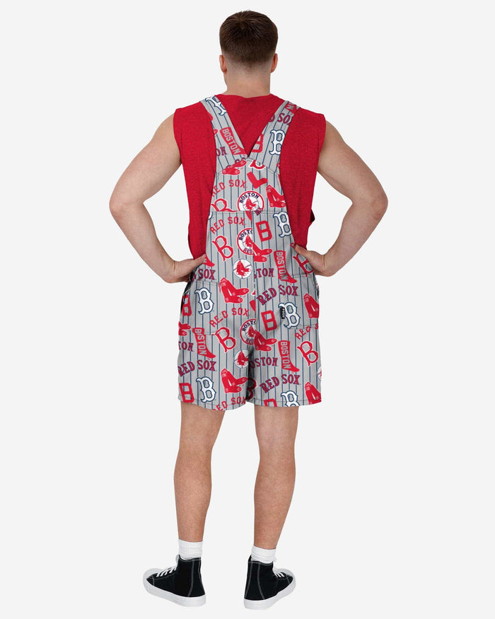 Boston Red Sox Mens Historic Print Bib Shortalls FOCO - FOCO.com