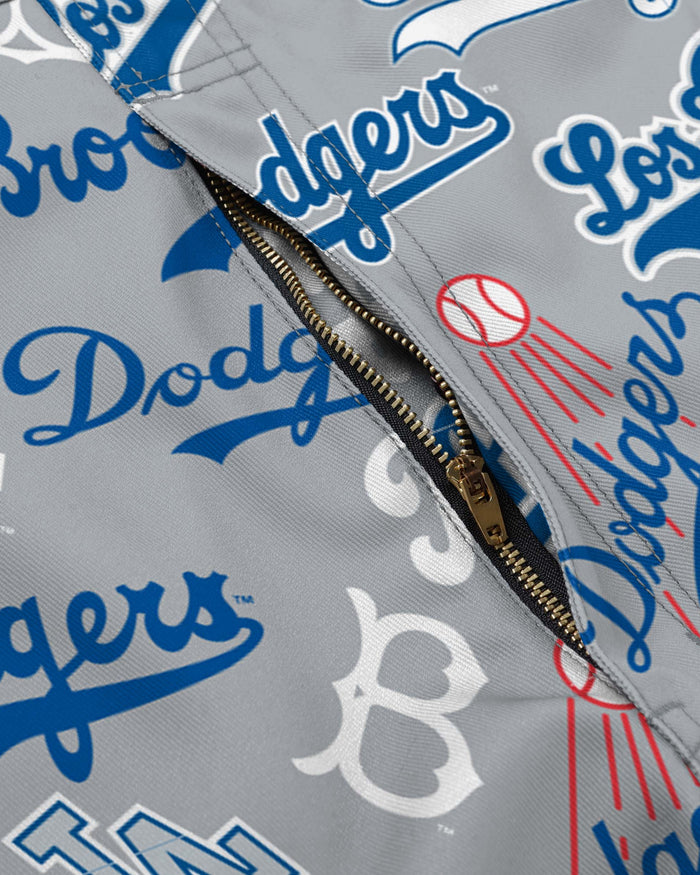 Los Angeles Dodgers Mens Historic Print Bib Shortalls FOCO - FOCO.com