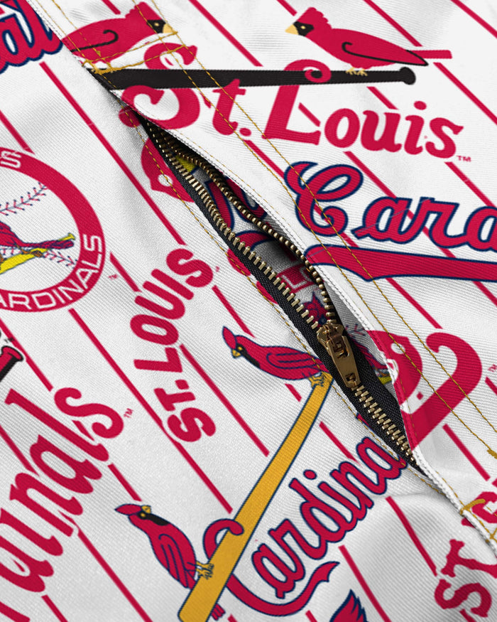 St Louis Cardinals Mens Historic Print Bib Shortalls FOCO - FOCO.com