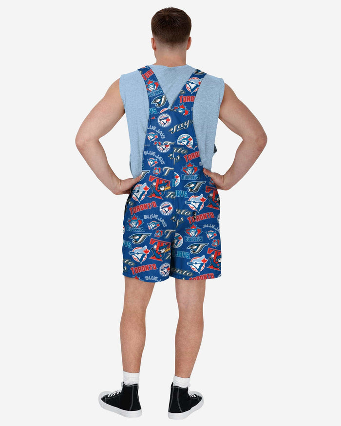 Toronto Blue Jays Mens Historic Print Bib Shortalls FOCO - FOCO.com