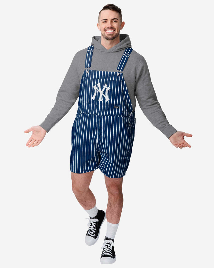 New York Yankees Mens Pinstripe Bib Shortalls FOCO S - FOCO.com