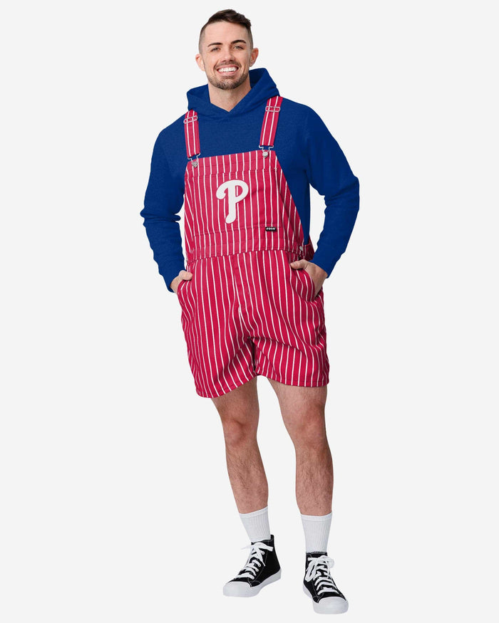 Philadelphia Phillies Mens Pinstripe Bib Shortalls FOCO S - FOCO.com