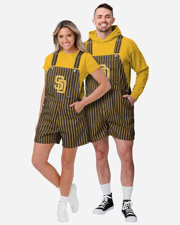 San Diego Padres Mens Pinstripe Bib Shortalls FOCO - FOCO.com