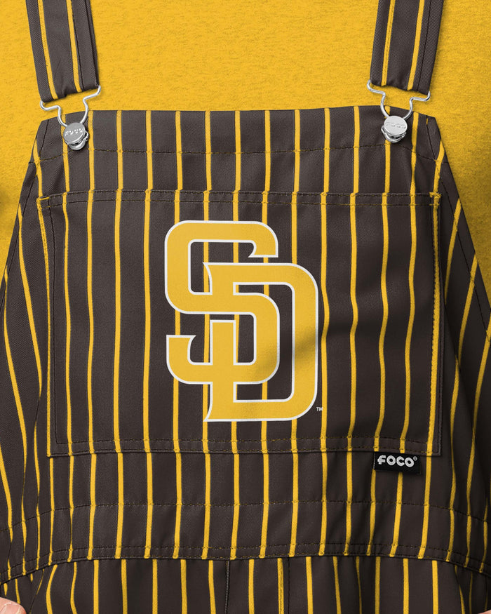 San Diego Padres Mens Pinstripe Bib Shortalls FOCO - FOCO.com