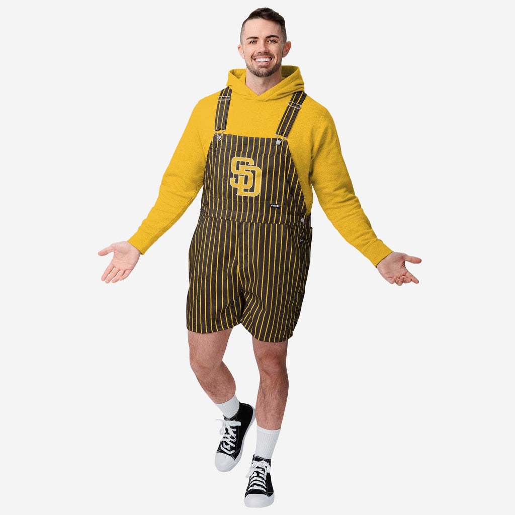 San Diego Padres Mens Pinstripe Bib Shortalls FOCO S - FOCO.com