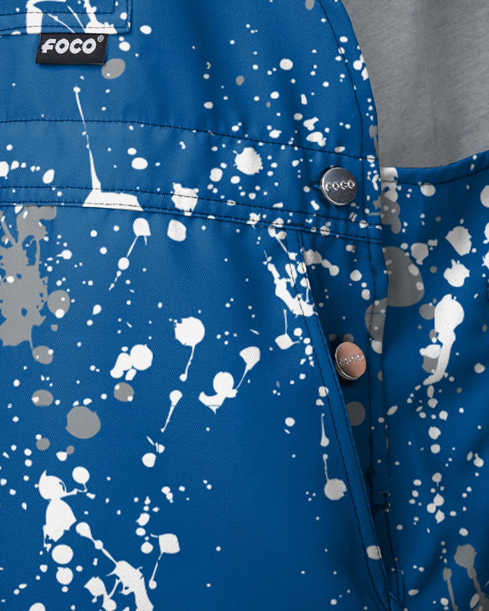 Los Angeles Dodgers Mens Paint Splatter Bib Shortalls FOCO - FOCO.com