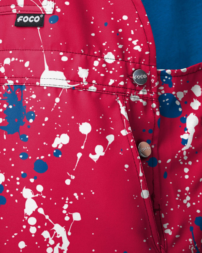 Philadelphia Phillies Mens Paint Splatter Bib Shortalls FOCO - FOCO.com