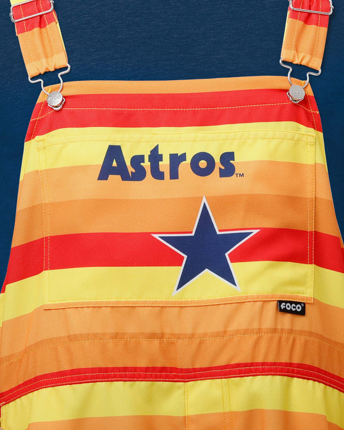 Houston Astros Mens Throwback Thematic Bib Shortalls FOCO - FOCO.com