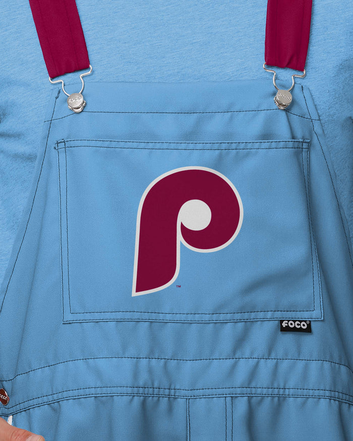 Philadelphia Phillies Mens Team Stripe Bib Shortalls FOCO - FOCO.com