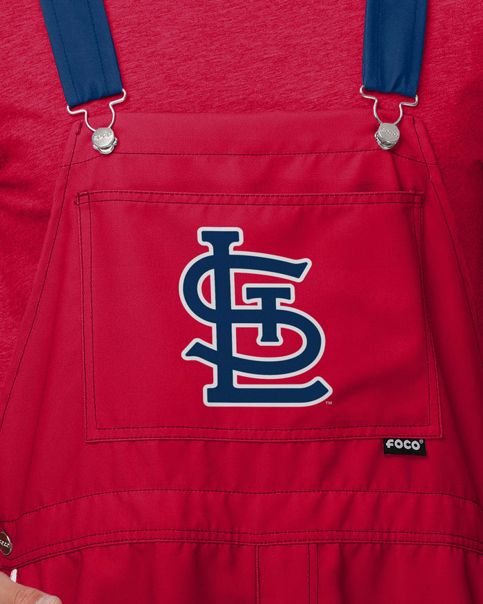 St Louis Cardinals Mens Team Stripe Bib Shortalls FOCO - FOCO.com