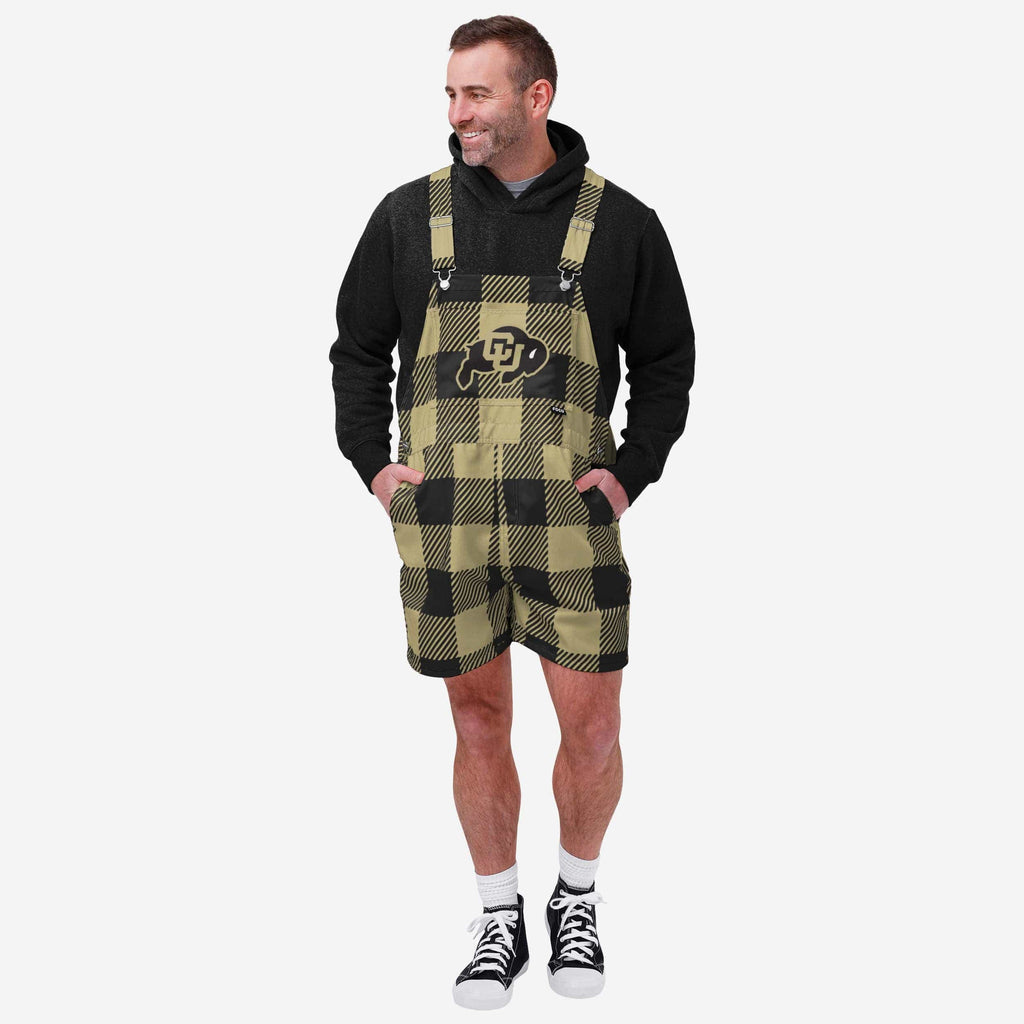 Colorado Buffaloes Mens Plaid Bib Shortalls FOCO S - FOCO.com