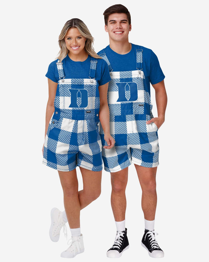 Duke Blue Devils Mens Plaid Bib Shortalls FOCO - FOCO.com