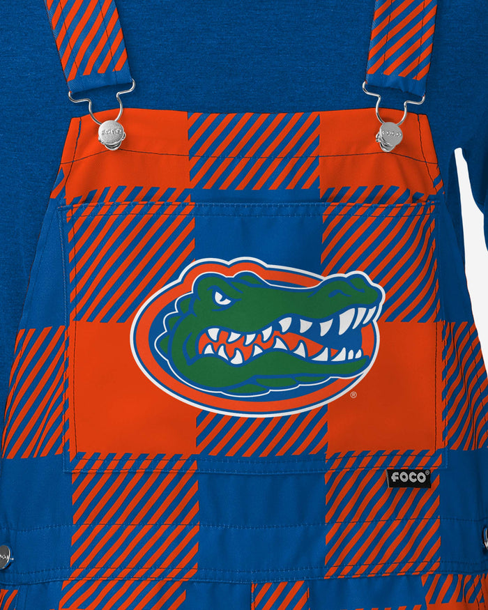 Florida Gators Mens Plaid Bib Shortalls FOCO - FOCO.com