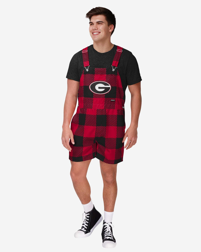 Georgia Bulldogs Mens Plaid Bib Shortalls FOCO S - FOCO.com