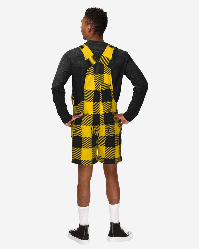 Iowa Hawkeyes Mens Plaid Bib Shortalls FOCO - FOCO.com