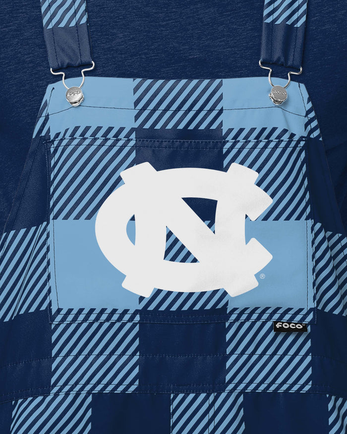 North Carolina Tar Heels Mens Plaid Bib Shortalls FOCO - FOCO.com