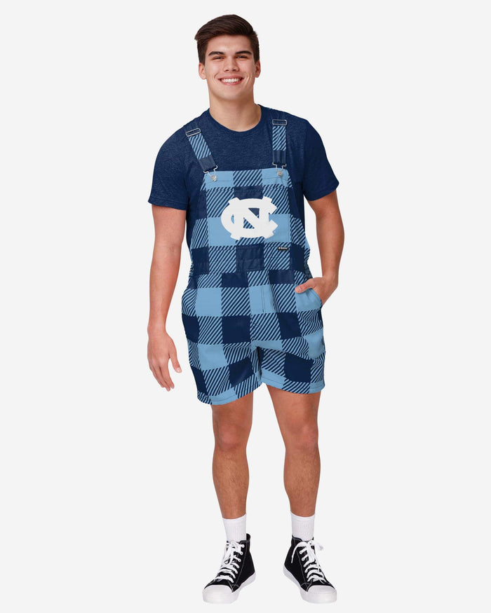 North Carolina Tar Heels Mens Plaid Bib Shortalls FOCO S - FOCO.com