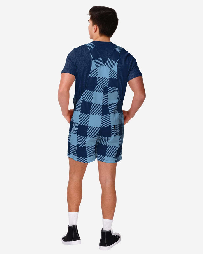 North Carolina Tar Heels Mens Plaid Bib Shortalls FOCO - FOCO.com