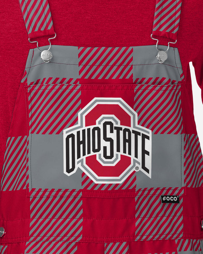 Ohio State Buckeyes Mens Plaid Bib Shortalls FOCO - FOCO.com