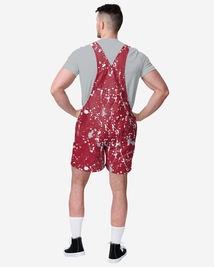 Alabama Crimson Tide Mens Paint Splatter Bib Shortalls FOCO - FOCO.com