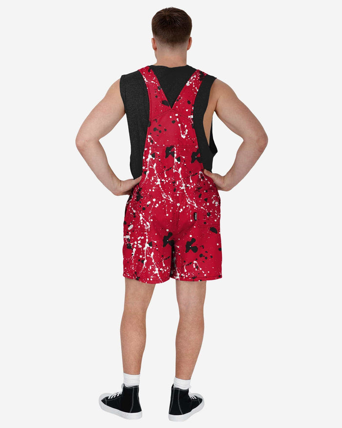 Georgia Bulldogs Mens Paint Splatter Bib Shortalls FOCO - FOCO.com