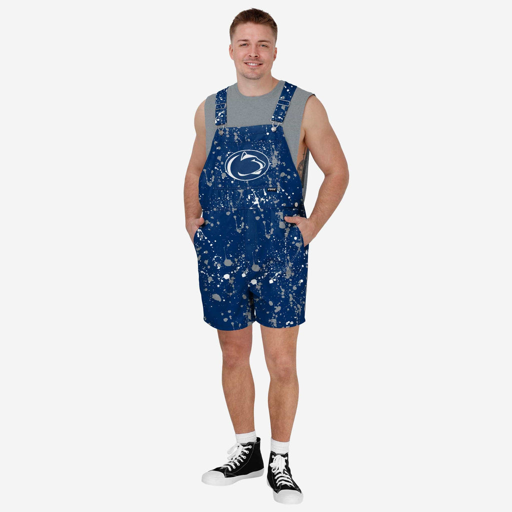 Penn State Nittany Lions Mens Paint Splatter Bib Shortalls FOCO S - FOCO.com