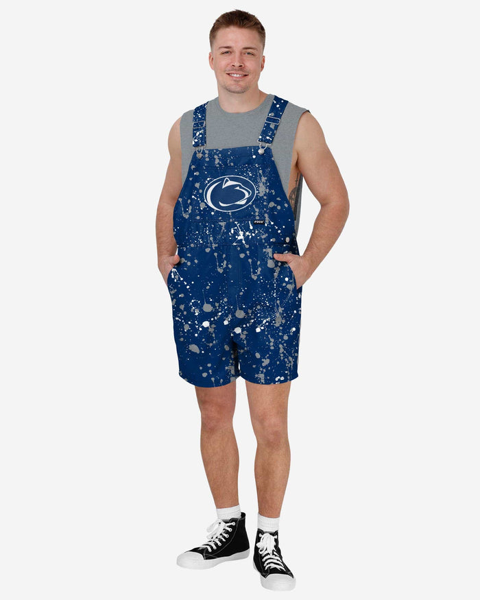 Penn State Nittany Lions Mens Paint Splatter Bib Shortalls FOCO S - FOCO.com