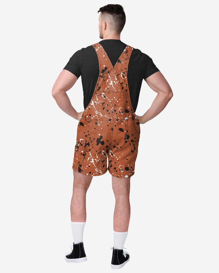 Texas Longhorns Mens Paint Splatter Bib Shortalls FOCO - FOCO.com