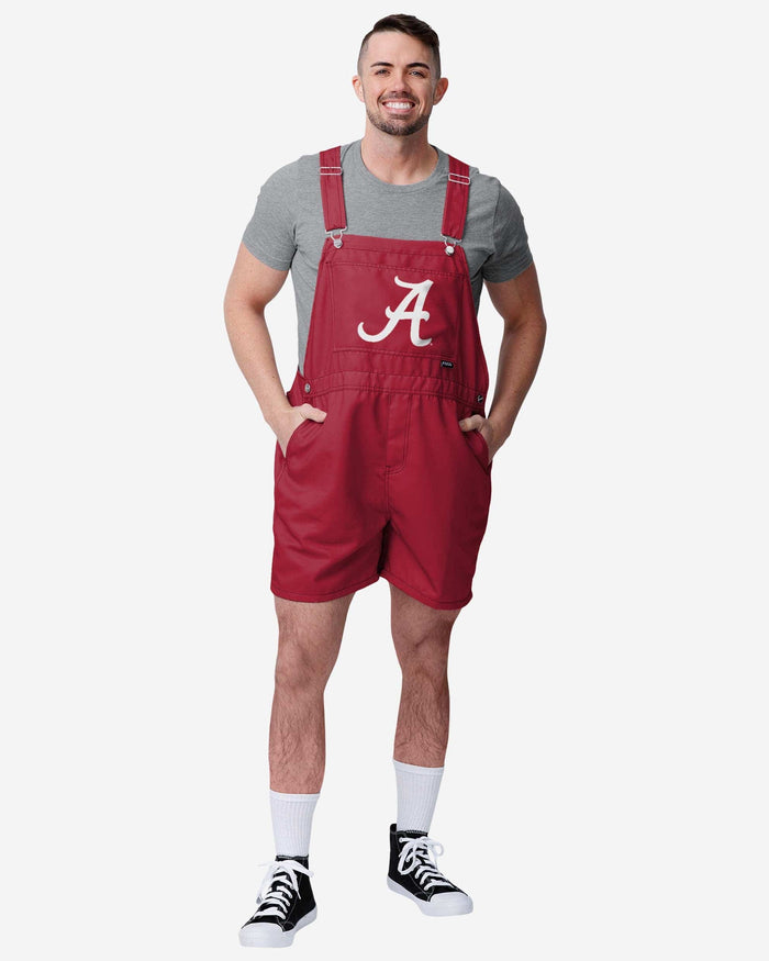 Alabama Crimson Tide Mens Solid Big Logo Bib Shortalls FOCO S - FOCO.com