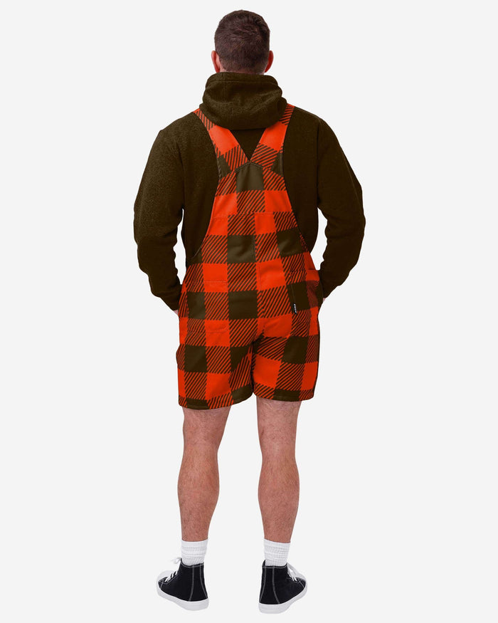 Cleveland Browns Mens Plaid Bib Shortalls FOCO - FOCO.com