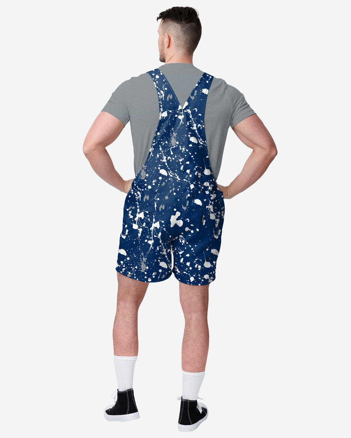 Dallas Cowboys Mens Paint Splatter Bib Shortalls FOCO - FOCO.com