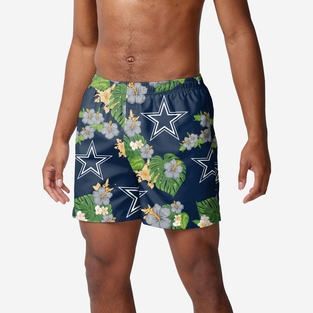 Dallas Cowboys Floral Swimming Trunks FOCO S - FOCO.com