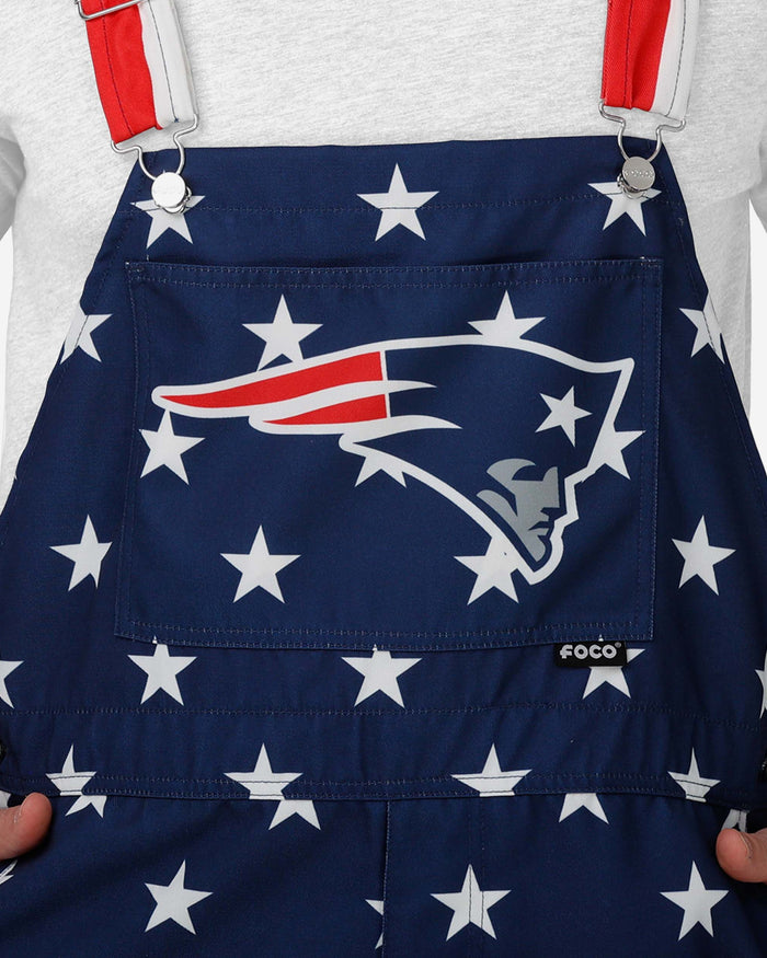 New England Patriots Mens Thematic Bib Shortalls FOCO - FOCO.com