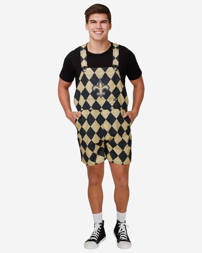 New Orleans Saints Mens Thematic Bib Shortalls FOCO S - FOCO.com