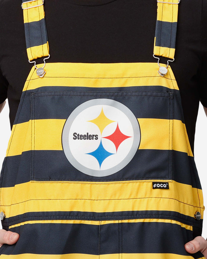 Pittsburgh Steelers Mens Thematic Bib Shortalls FOCO - FOCO.com