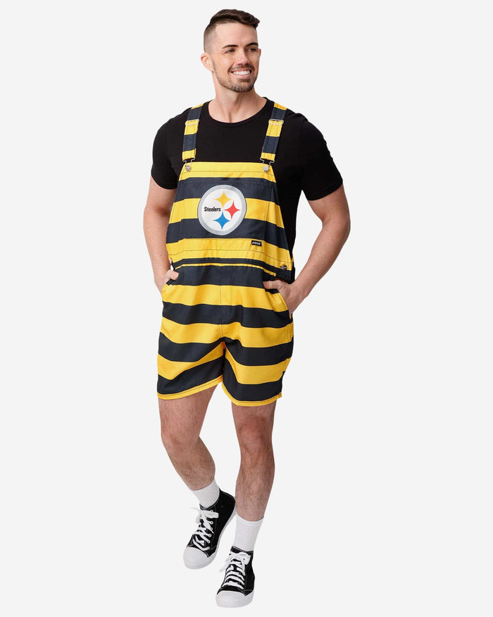 Pittsburgh Steelers Mens Thematic Bib Shortalls FOCO S - FOCO.com